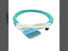 MPO-4LC Duplex OM3 Οπτικό Ίνας Breakout Cable | Jumper Κέντρου Δεδομένων Υψηλής Πυκνότητας 40G σε 10G