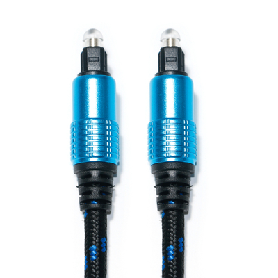 Αγορά TOSLINK Optical Audio Digital Cable Plated Round Ject Knited Rope Sound Hifi for Home Theatre 1,8M 2M online manufacture