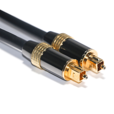 Αγορά Toslink Ψηφιακό καλώδιο OB6.0 PVC με σχοινί επιμεταλλωμένο μαύρο μεταλλικό χείλος Χρυσή διασύνδεση 1.2M 2M online manufacture