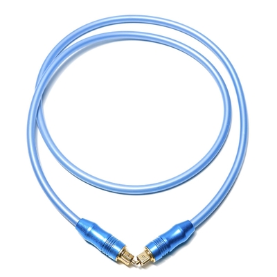 Μπλε καλυμμένο αργίλιο Shell καλωδίων OD5.0 Toslink ψηφιακό οπτικό ακουστικό για τον ενισχυτή Soundbar 1.5M 3M 5M