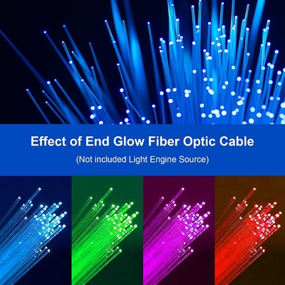 FTTH Fiber Drop Cable OD0.25 16 Cores PMMA Πλαστικός φωτισμός οπτικών ινών για διακόσμηση αυτοκινήτου / σπιτιού