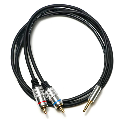 Εργοστασιακό oulet RCA 3,5mm Καλώδιο ήχου Κόκκινο Μπλε Ζάνι PCV Επιστρωμένο κράμα για CD TV