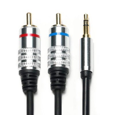 Εργοστασιακό oulet RCA 3,5mm Καλώδιο ήχου Κόκκινο Μπλε Ζάνι PCV Επιστρωμένο κράμα για CD TV