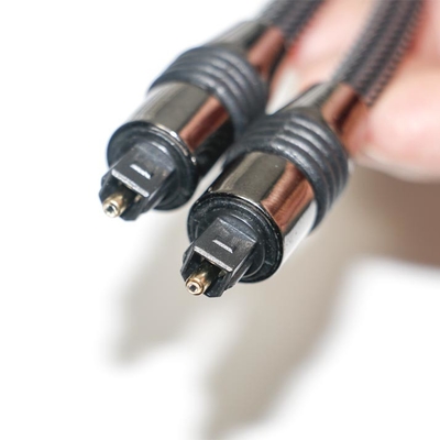 Toslink Black Nylon Braided Metal Shell OD6.0 For Output Digital Speaker TV Cable 1,2M