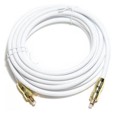 Toslink Digital Audio Optical Fiber Cable OD5.0 Knited Rope Plated Gold Shell 1,2M for Audiophile Outdoor Speake