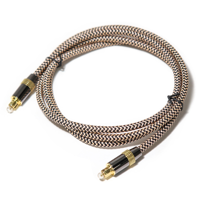 Toslink Didital Optical Cable OD5.0 Golden 4K Port Woven Rope Sound HiFi for Home Theatre Soundbar