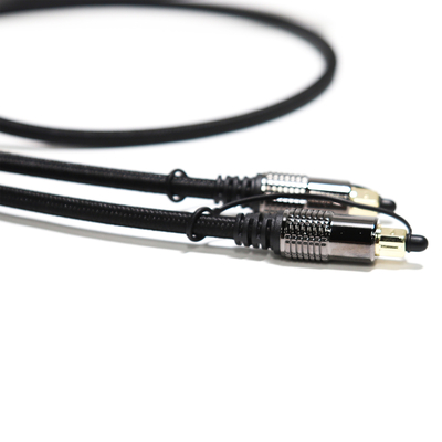 Καλώδιο οπτικού ήχου TOSLINK OD5.0 Blakc Knite με σχοινί επιμεταλλωμένο από κράμα κέλυφος Gold Interface 0,8M 1,2M για Soundbar οικιακού κινηματογράφου