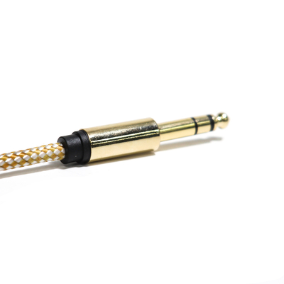 Guita String RCA Audio Cable 6,35mm Knited Rope Fine Metal Interface 0,8M