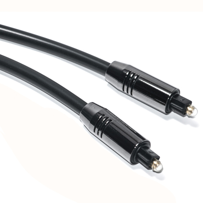 Toslink Optical Audio Cable OD5.0 Μαύρο κράμα αλουμινίου Οπτικό PVC επιχρυσωμένο Θύρες Κόστος απόδοσης για μπάρα ήχου σπιτιού