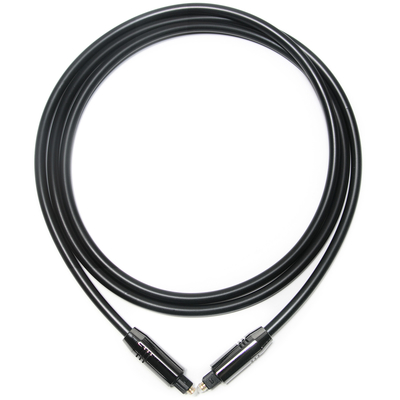 Toslink Optical Audio Cable OD5.0 Μαύρο κράμα αλουμινίου Οπτικό PVC επιχρυσωμένο Θύρες Κόστος απόδοσης για μπάρα ήχου σπιτιού
