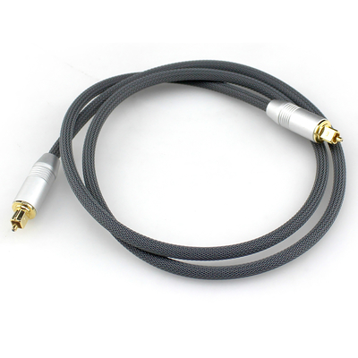 [Εργοστασιακή έξοδος] Toslink Plated Golden Silver Port Knited Rope for Audiophile HiFi Subwoofer Speaker 1,2M 2M
