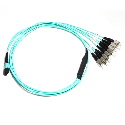 MTP/MPO Blue Hybrid Trunk Cable FC/MPO 8/1 12C Connector Για δοκιμή εξοπλισμού