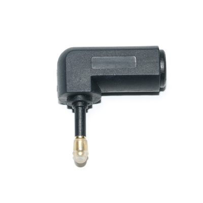 Toslink Optical 90 μοιρών ορθής γωνίας προσαρμογέας επέκτασης καλωδίου ήχου Στερεοφωνικός μετατροπέας ήχου 360 περιστροφές