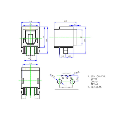 Toslink Optical Jack Optical Receiving/Transmitting for TV Sound Box Board