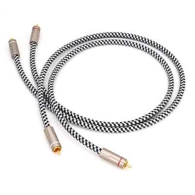 Ψηφιακό καλώδιο ήχου ROHS RCA SPDIF 3,5 mm επίχρυσο με πλεκτό σχοινί υφής 5,1