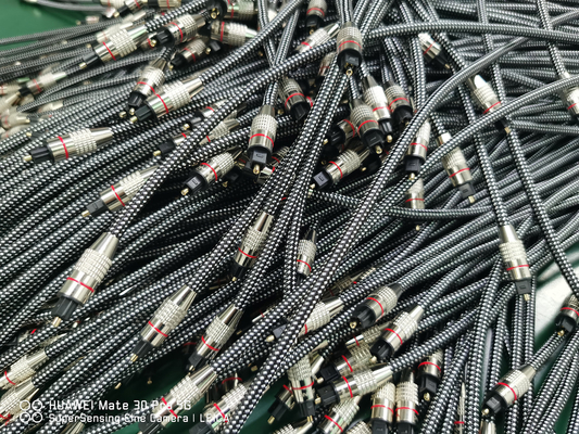 Κίτρινο νάιλον πλεγμένο OD4.0 Toslink Οπτικό ψηφιακό καλώδιο ήχου HiFi Sound Coaxiel Audio Cable για soundbar
