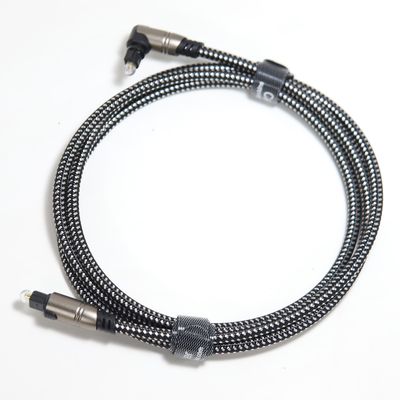 90 βαθμού οπτικό σχοινί καλωδίων OD5.0 Knited Toslink ακουστικό για Soundbar 5M