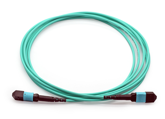 Κατασκευή 12F MPO PC MPO PC OM3 3.0 3M Τύπος Β 3.0mm OM3-300 Fiber Optic Patch Cord