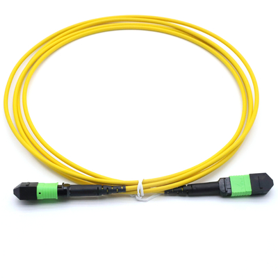 Δέκα ίνες θηλυκό καλώδιο MPO Multimode MM OM3/OM4 MPO Patch Cord LSZH 50/125
