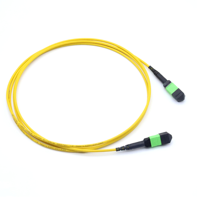 Δέκα ίνες θηλυκό καλώδιο MPO Multimode MM OM3/OM4 MPO Patch Cord LSZH 50/125