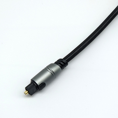 Οπτικό καλώδιο ήχου Toslink για οικιακό player, CD, Soundbar, 4.0mm OD, μήκος 1-30m, επιχρυσωμένο κίτρινο-μαύρο βύσμα