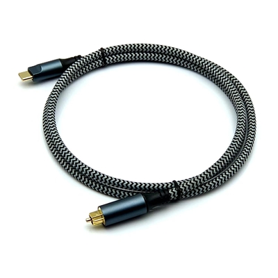 Ψηφιακό καλώδιο ήχου Toslink με αρσενικό Type-C και επιχρυσωμένους συνδέσμους για κρυστάλλινο ήχο