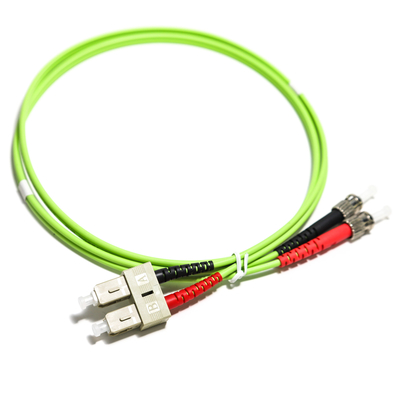 Διπλοί ΚΚ OM2 50/125 σκοινί ST-LC UPC, 1M/2M/3M/5M/10M του ST οπτικών ινών καλωδίων πολλαπλού τρόπου μπαλωμάτων ινών 3.0mm