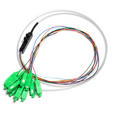 SC APC 12core Fanout Fiber Optic Pigtail SM Simplex 1,5M Optical Fiber Pigtail /Planar Lightwave Circuit splitter