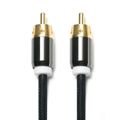 Ψηφιακό καλώδιο ήχου RCA 3,5mm 2/1 Πλεκτό σχοινί επίχρυση θύρα για ηχοσύστημα ήχου αυτοκινήτου