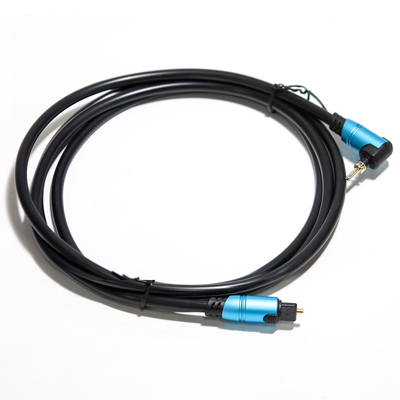 TOSLINK Blue Digital Audio Optical Fiber Metal Shell συνδεδεμένος ενισχυτής για ηχείο Subwoofer Soundbar 0,8M