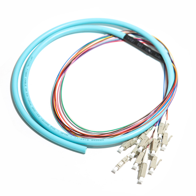 LSZH Optical Fiber Patch Cord Blue FC UPC 12 Core Fan Out Cable Gray Port