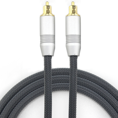[Εργοστασιακή έξοδος] Toslink Plated Golden Silver Port Knited Rope for Audiophile HiFi Subwoofer Speaker 1,2M 2M