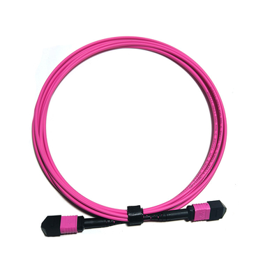 Κατασκευή 12F MPO PC MPO PC OM3 3.0 3M Τύπος Β 3.0mm OM3-300 Fiber Optic Patch Cord