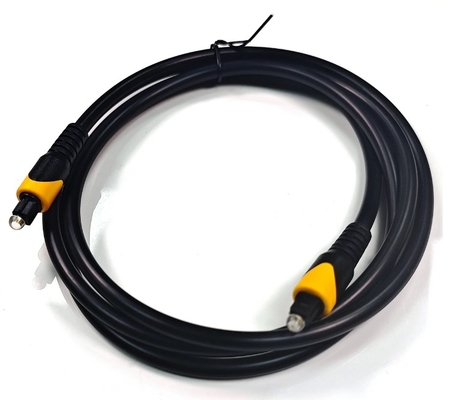 Όπτικο καλώδιο Toslink Πορτοκαλί μαύρο OB6.0 6MHz PVC καλυμμένος Χρυσός σύνδεσμος για οικιακή τηλεόραση