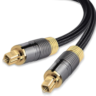 24K Χρυσό επιχρυσωμένο καλώδιο Toslink 1m 2m 3m 5m 7.5m 10m Ψηφιακό καλώδιο οπτικών ινών ήχου Toslink αρσενικό σε αρσενικό οπτικό καλώδιο